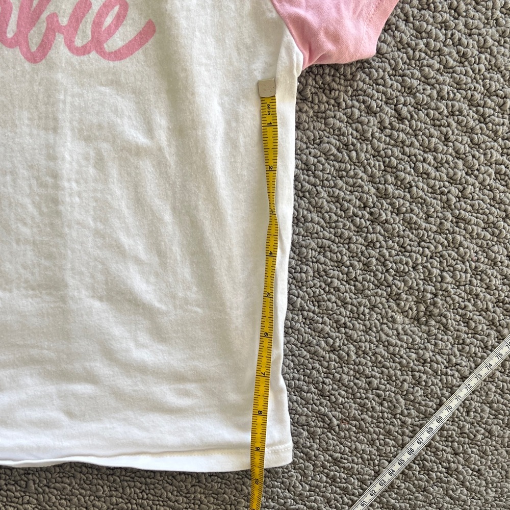 Barbie Pink and White Short Sleeve Tee - Picture 4 of 5